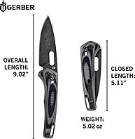 Gerber Gear Sumo Folding Pocket Knife, 3.9 in Stainless Steel Blade