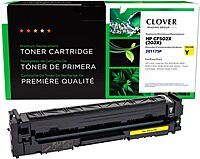 Clover Remanufactured High Yield Toner Cartridge Replacement for HP 202X (CF502X) | Yellow
