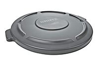 Rubbermaid Commercial Products BRUTE Heavy-Duty Round Trash/Garbage Lid, Gray
