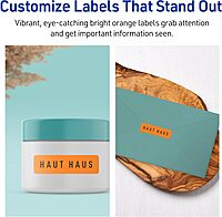 AVERY Printable Rectangle Labels, Sure Feed Technology, 1/2" x 1-3/4", Bright Orange, Print-to-The-Edge, Laser/Inkjet