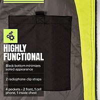 PIONEER Hi-Vis Insulated Safety Bomber - Waterproof Winter Work Jacket for Men and Women