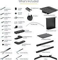 StarTech.com Mobile TV Cart - Portable Rolling TV Stand for 37-70" VESA Display (154lb/70kg)