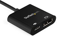 StarTech.com USB C to DisplayPort Adapter with Power Delivery - 8K 60Hz /4K 120Hz USB Type C to DP 1.4 Video Converter w/ 60W PD Pass-Through Charging - HBR3 - Thunderbolt 3 Compatible (CDP2DP14UCPB)