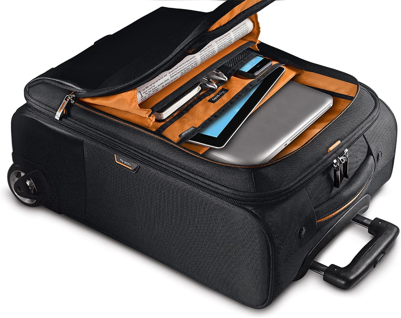 Solo New York Carry On Luggage - Softside Wheeled Overnighter with 15.6in Laptop Pocket