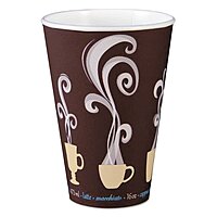Solo ThermoGuard Insulated Double-Wall Paper Hot Cups Steam Print