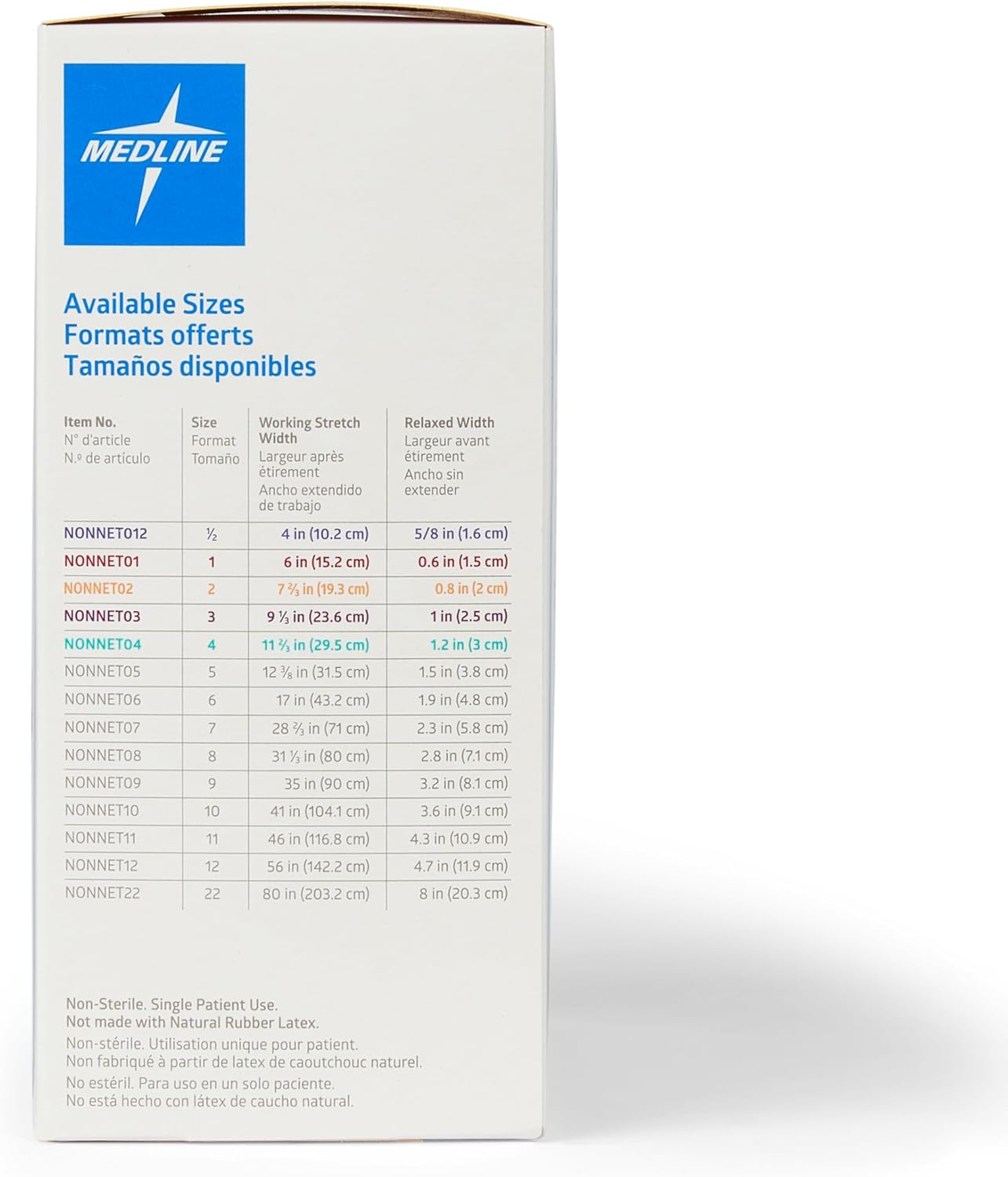 Medline Stretch Tubular Elastic Dressing Retention Net, Size 2, (7" x 25 yds), Ideal for Wound Care, Single Pack