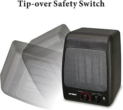 Optimus H-7000 1500-Watt Portable Ceramic Heater, 8 x 5 in