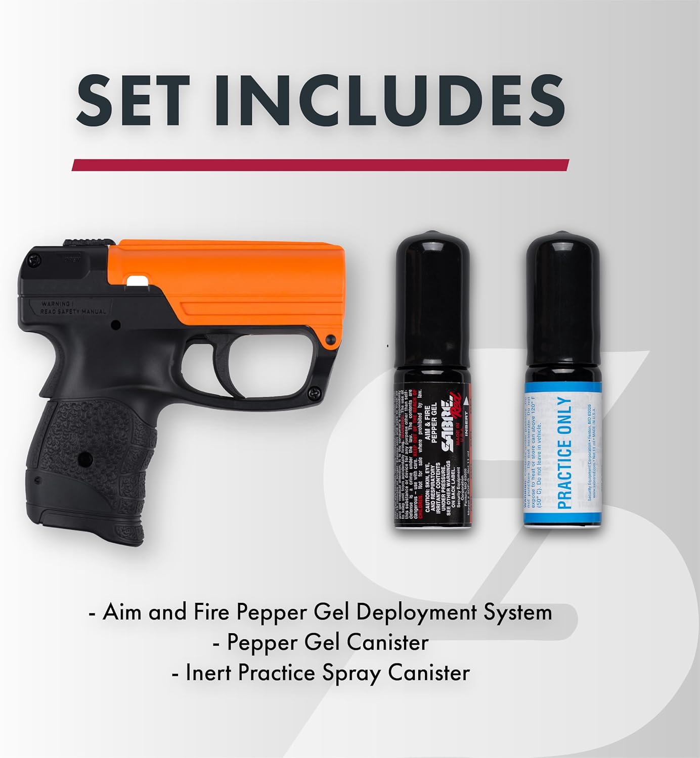 SABRE Aim and Fire Pepper Gel with Trigger and Grip Deployment System