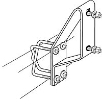 CE Smith - 27310G Heavy Duty Side Mount Spare Tire Carrier for Trailer - Holder for 4 or 5 Lug Wheels Up to 15"