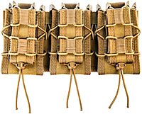 High Speed Gear MOLLE Double Decker Taco Shingle, 3 Rifle/Pistol Mag Pouches