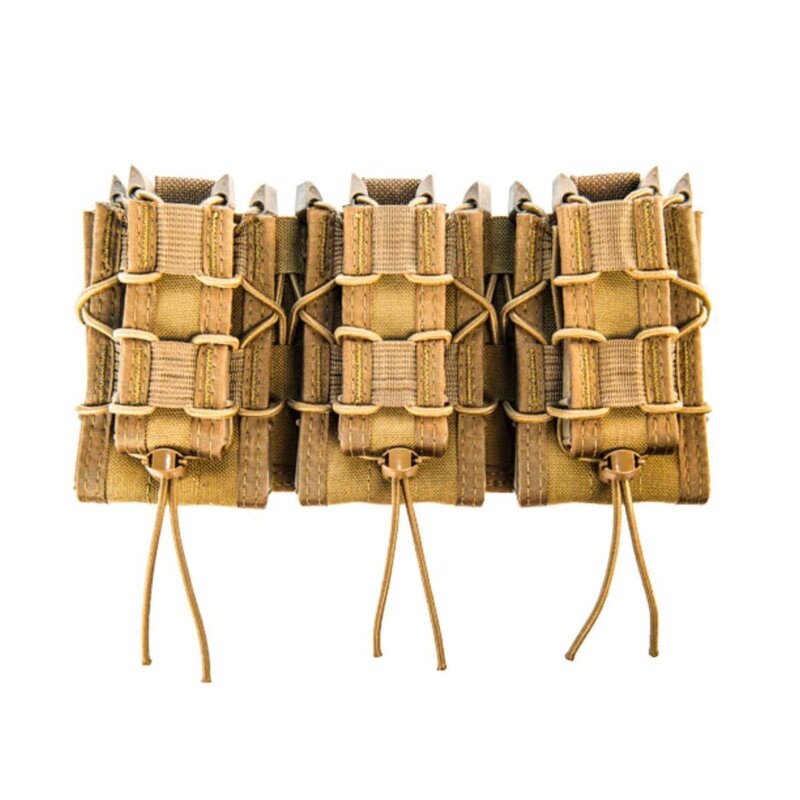 High Speed Gear MOLLE Double Decker Taco Shingle, 3 Rifle/Pistol Mag Pouches