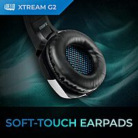 ADESSO Xtream Gaming Headset with 50 mm Drivers, Noise Cancelling Microphone and LED Lighting