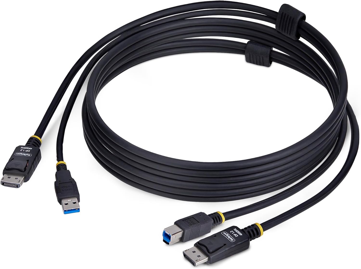 StarTech.com 6ft (1.8m) DisplayPort and USB 5Gbps KVM Cable, 4K 60Hz Universal Compatible DP/USB Combo Cable for KVM Switches