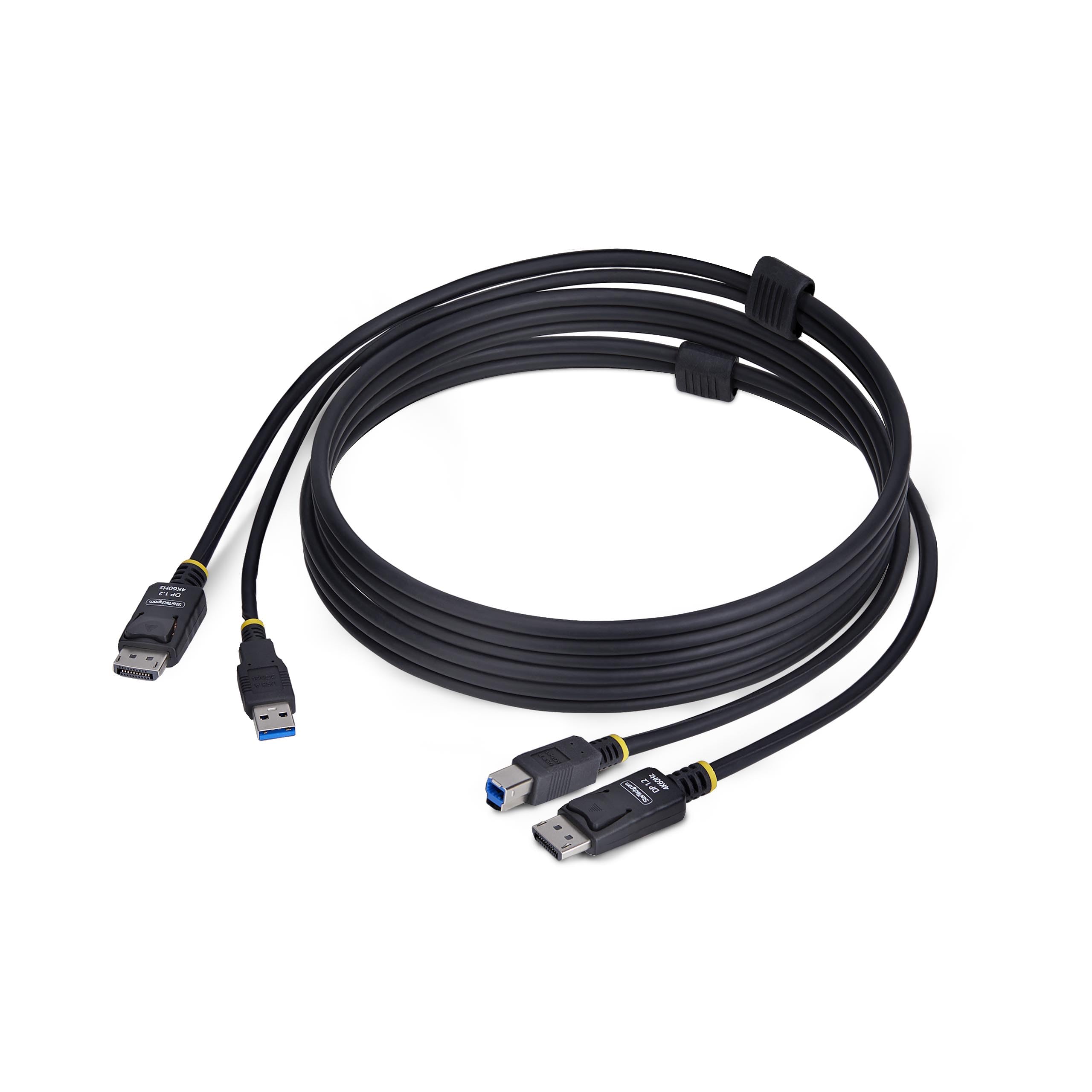 StarTech.com 6ft (1.8m) DisplayPort and USB 5Gbps KVM Cable, 4K 60Hz Universal Compatible DP/USB Combo Cable for KVM Switches