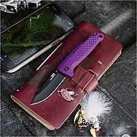 SOG Adventurer LB 3" Lightweight Portable Outdoor Folding Knife | CRYO 5CR15MOV Steel | GRN Handle - PURPLE/BLACK