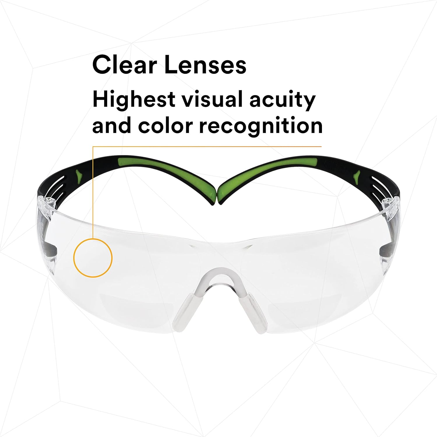 3M SecureFit Protective Eyewear, Polycarbonate Frame, SF420AF 400 Series, Anti-Fog Lens, +2.0 Diopter, One Size