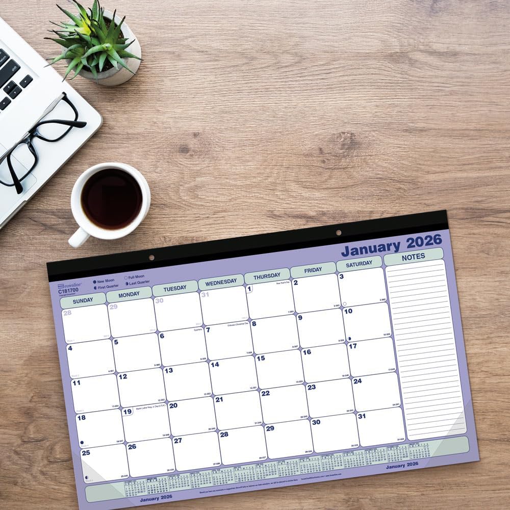 Brownline® 2026 Monthly Desk Pad Calendar, 12 Months, January to December, 17.75" x 10.875" (C181700-26)
