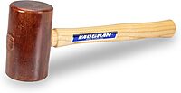 VAUGHAN Rawhide Mallet, Non-Marring, Hardwood Handle