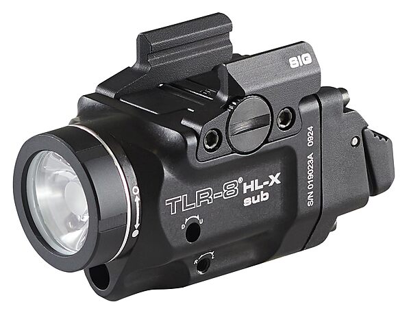 Streamlight 69467 TLR-8 HL-X sub USB 1000-Lumen Weapon Rail-Mounted Rechargeable Tactical Flashlight with Integrated Red Aiming Laser for Sig Sauer P365/XL Rail Only, Black