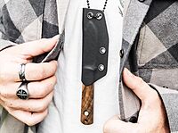BOKER SOLINGEN BFF PACKLITE WALNUT FIXED BLADE KNIFE