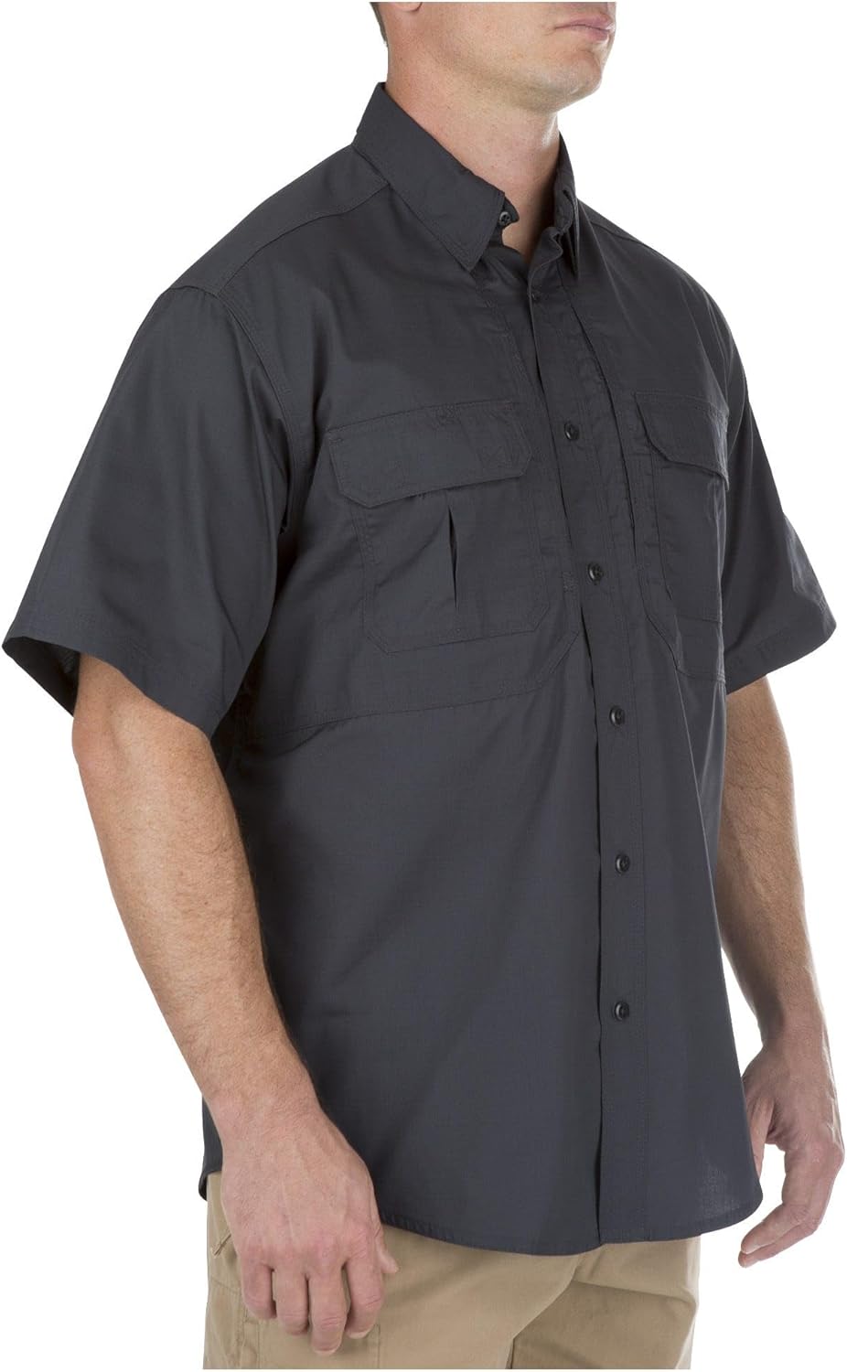 5.11 Tactical Mens Taclite Pro Button Down Short Sleeve Shirt with Pockets, Style 71175ABR