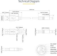 StarTech.com USB-A to Coaxial Barrel 5V Power Cable