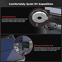 CAMPLUX - Estufa de gas RV de 17 pulgadas de alto CAMPLUX - Estufa de gas RV de 17 pulgadas de alto