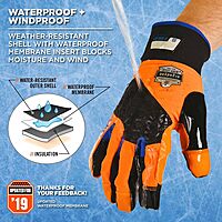 ERGODYNE ProFlex 818WP Thermal Waterproof Winter Work Gloves