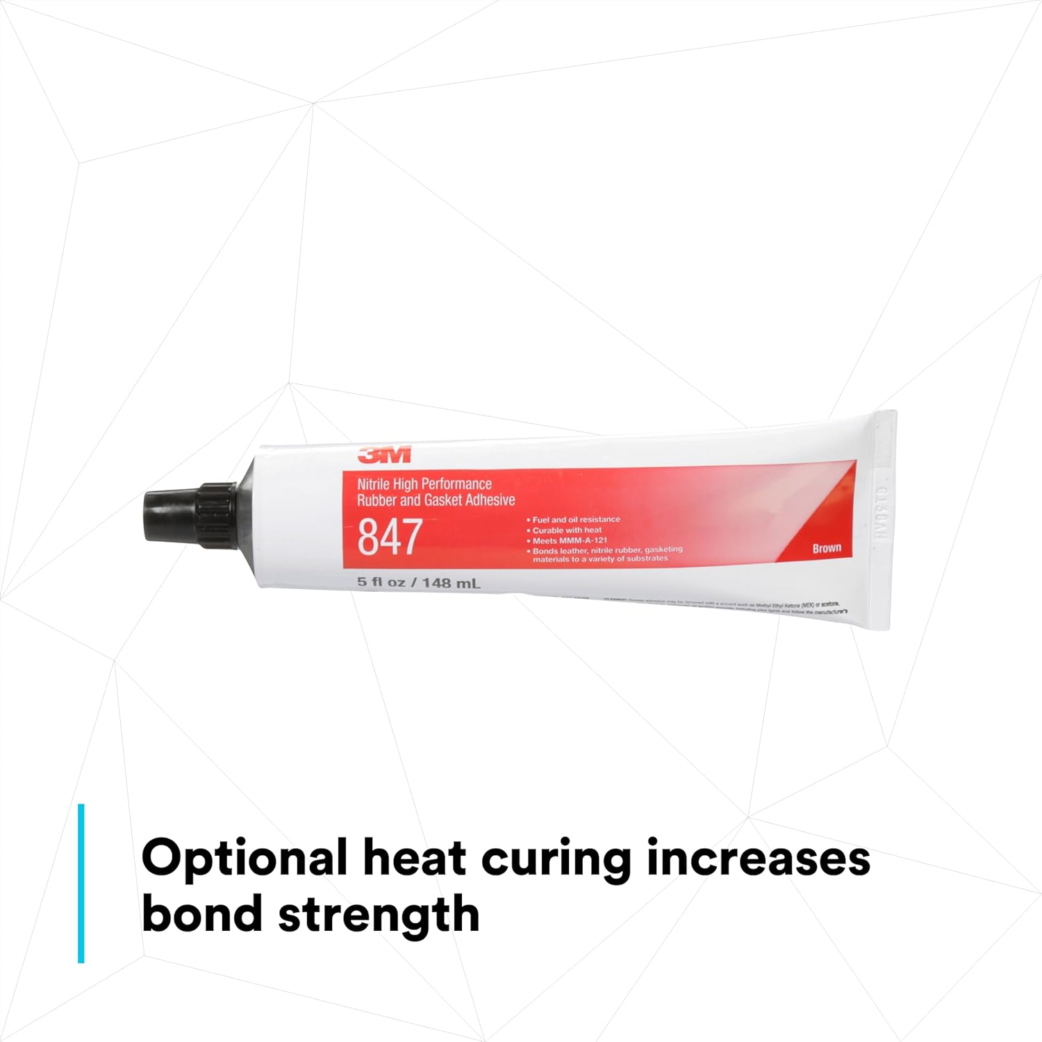 3M Nitrile High Performance Rubber and Gasket Adhesive 847, Brown, 5 oz
