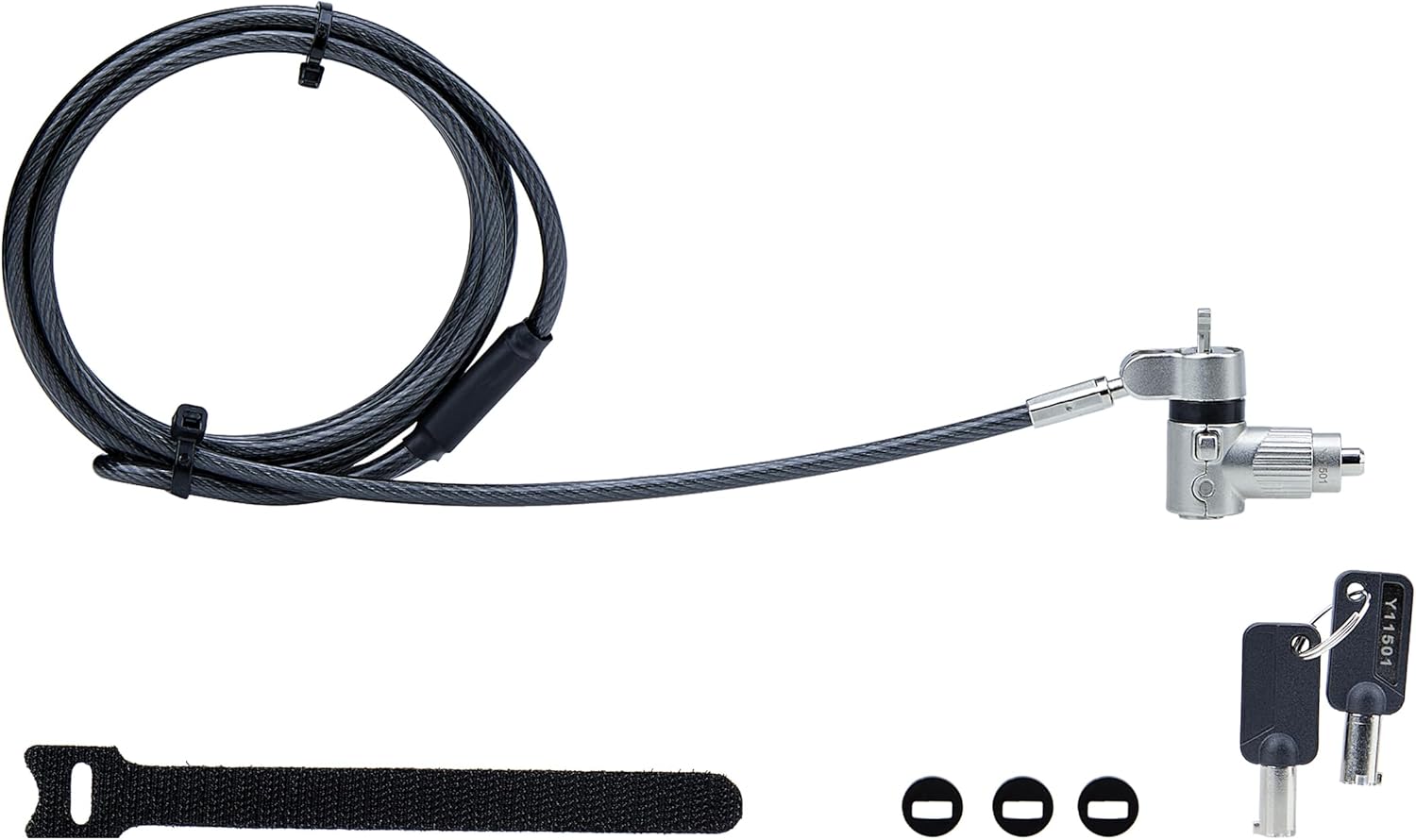 StarTech.com Universal 3-in-1 Laptop Lock 6.6ft (2m) Security Cable