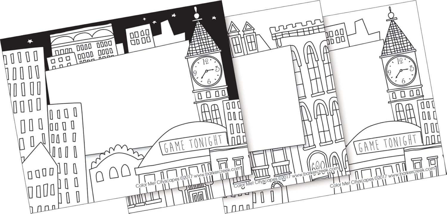 BARKER CREEK Name Badges & Self-Adhesive Labels, Adult Coloring Style