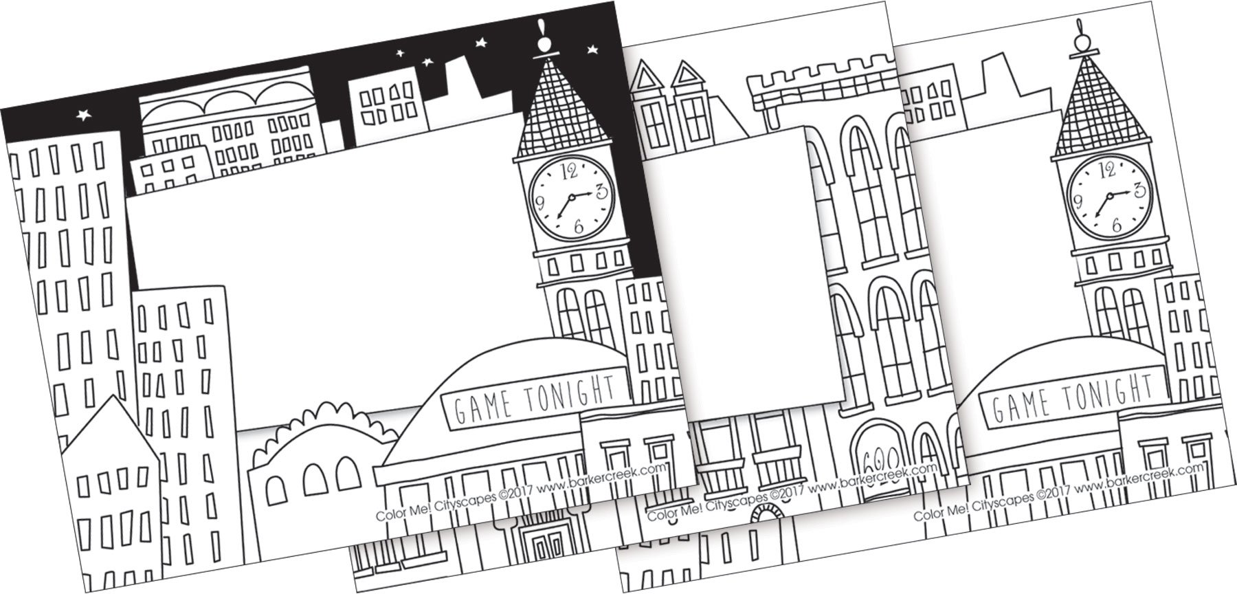 BARKER CREEK Name Badges & Self-Adhesive Labels, Adult Coloring Style