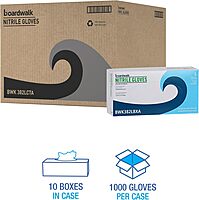 Boardwalk Disposable General-Purpose Powder-Free Nitrile Gloves, Large, Blue, 5mil, Box Of 100 Gloves