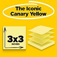 Post-it Super Sticky Pop Up Notes, 16 Pads, 3 in x 3 in, Canary Yellow