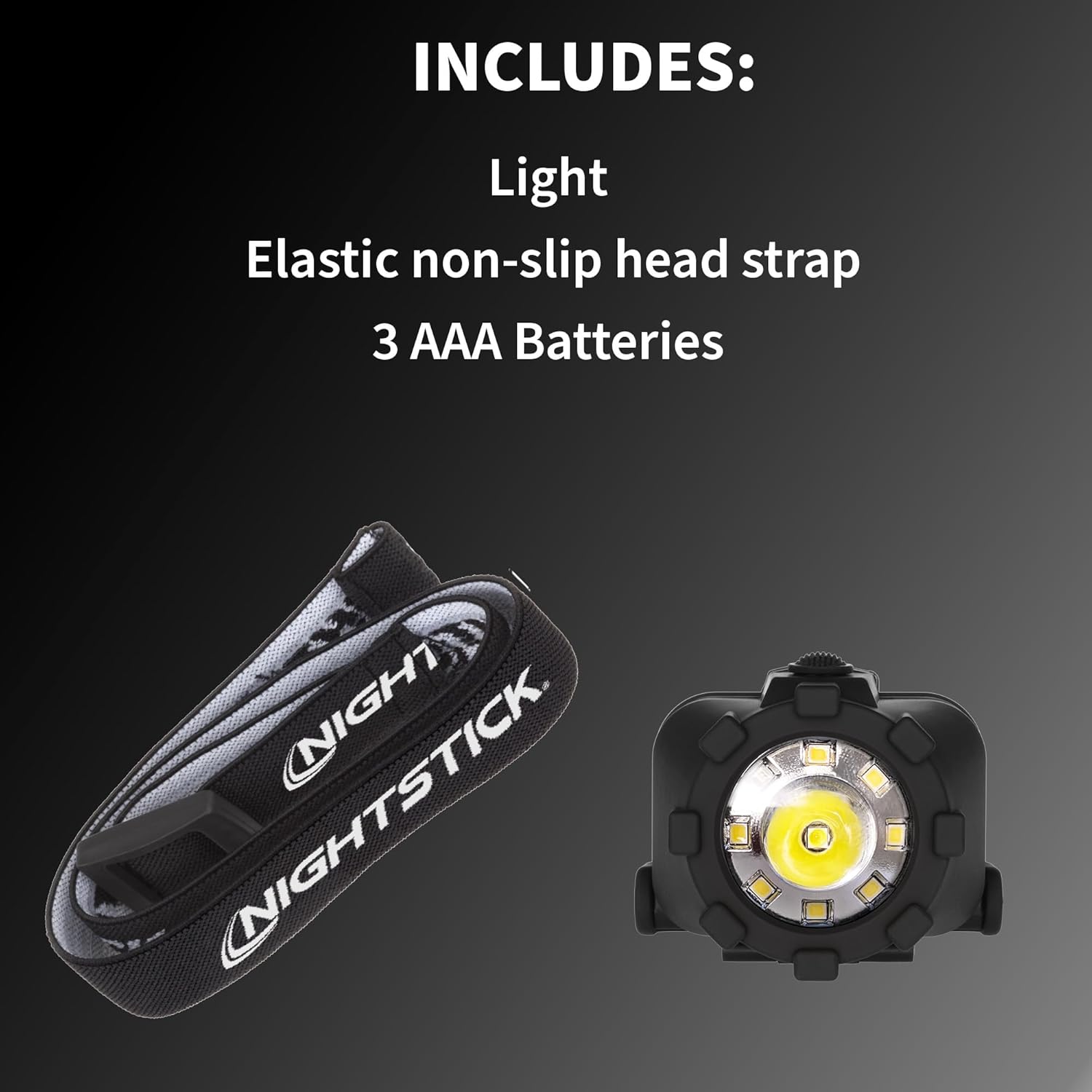 Nightstick NSP-4602B Dual-Light Headlamp, Black