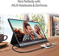 ASUS ZenScreen 15.6” 1080P Portable USB Monitor (MB16AHP) - Full HD, IPS, Eye Care, Micro HDMI, USB Type-C, Speakers