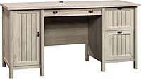 Sauder Costa Computer Desk and Lateral File, Chalked Chestnut Finish Computer Desk + Lateral File