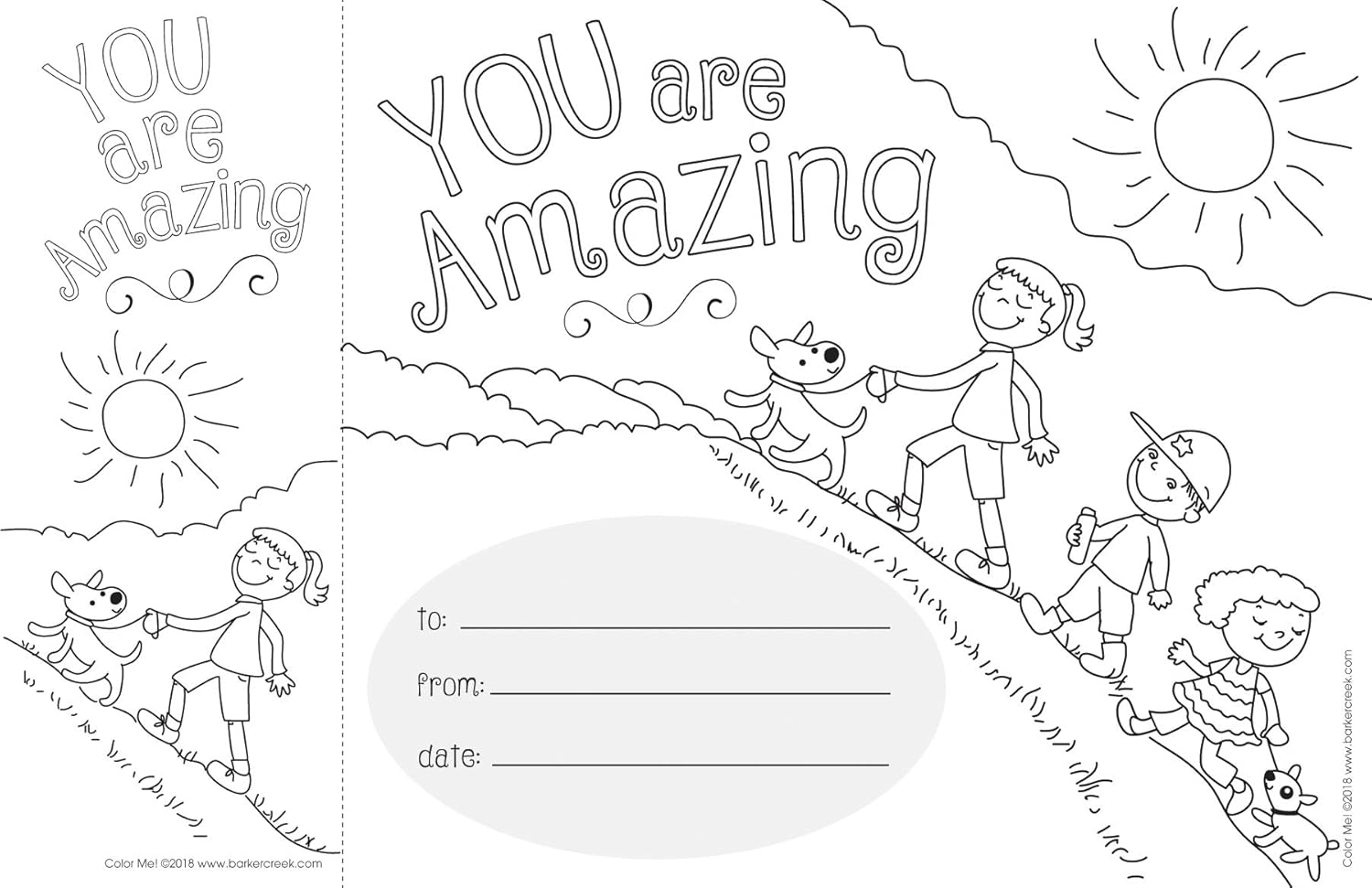 BARKER CREEK Recognition Awards and Bookmarks, Color Me You are Amazing