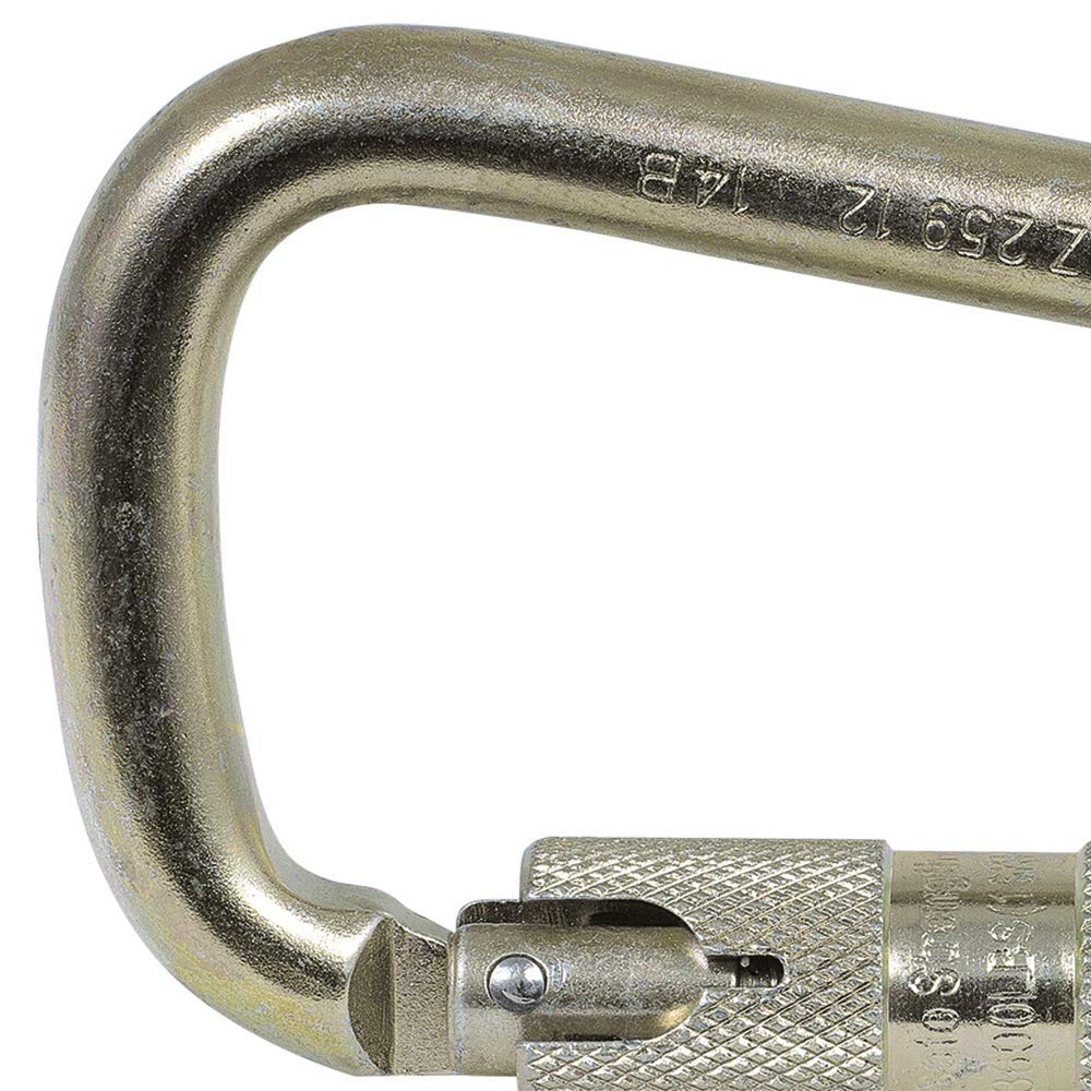 Peakworks Lightweight, Easy to Use, Zinc Plated Steel, 1" Double Locking Carabiner, 2"x 2"x1", V860120