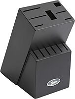 Oster Edgefield 14-Piece Stainless-Steel Cutlery Knife Set With Knife Block, Silver/Black