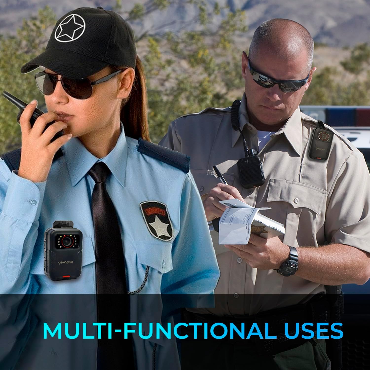 myGEKOgear Aegis 110 Body Cam 1080P Full HD 64GB Built-in Memory, Infrared Night Vision, IP65, 110° Wide-Angle Lens