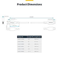 StarTech.com 6ft (1.8m) USB-C Charging Cable, USB C Cable, USB 2.0 Type-C Laptop Charger Cord, 60W 3A Power Delivery, M/M
