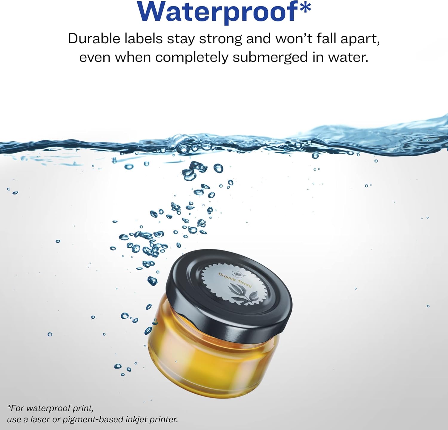 Avery Durable Waterproof Starburst Labels, Sure Feed Technology, 2.25"