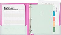U BRANDS U-Eco 1" Poly Binder + 5 Tab Divider Set, Letter Size, Two Pockets