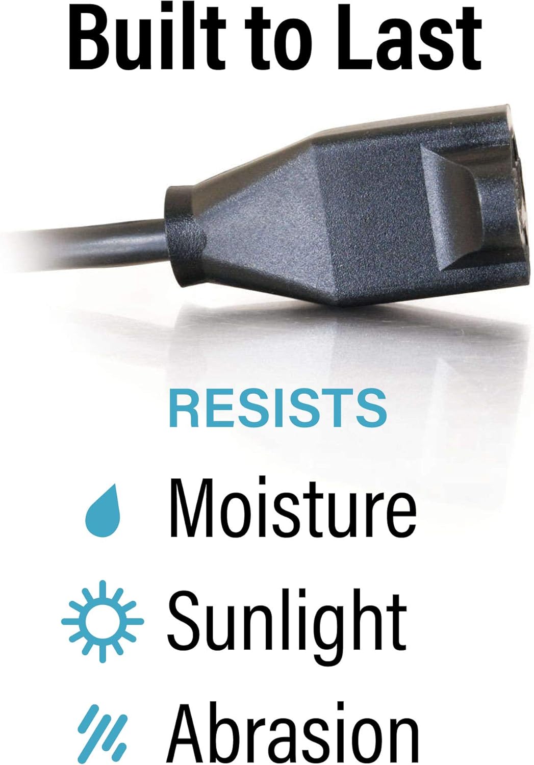 C2G Power Splitter Cord (Power Squid), 16 AWG, Black