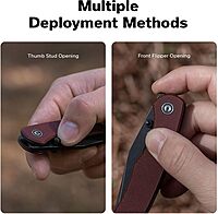 CIVIVI Clingman EDC Pocket Folding Knife, 2.99" Nitro-V, Liner Lock, Titanium Reversible Clip