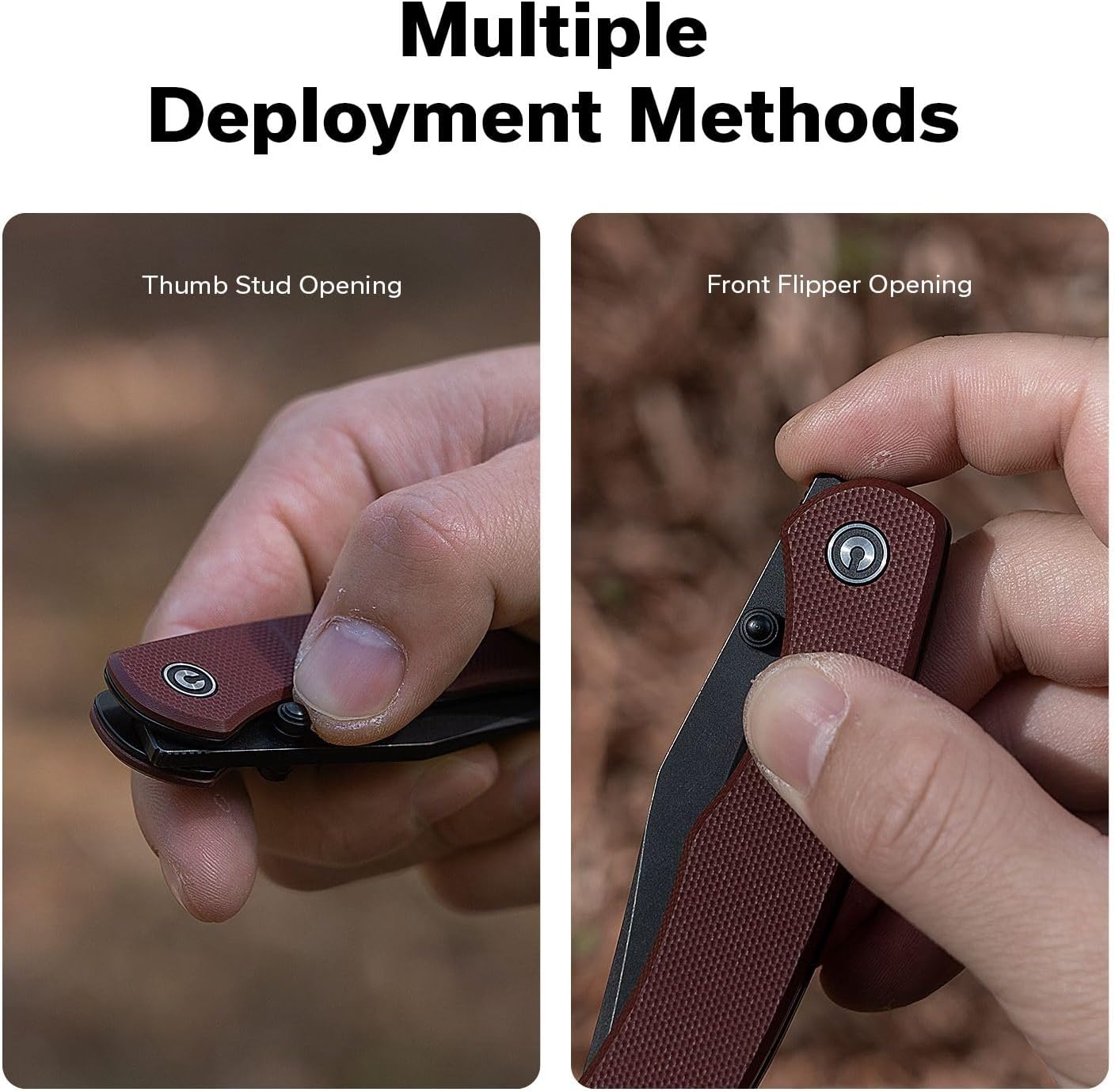 CIVIVI Clingman EDC Pocket Folding Knife, 2.99" Nitro-V, Liner Lock, Titanium Reversible Clip