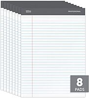 Office Depot Professional Legal Pad, 8 1/2in. x 11.75in., Legal Ruled, 50 Sheets Per Pad, White, Pack Of 8 Pads, 99528