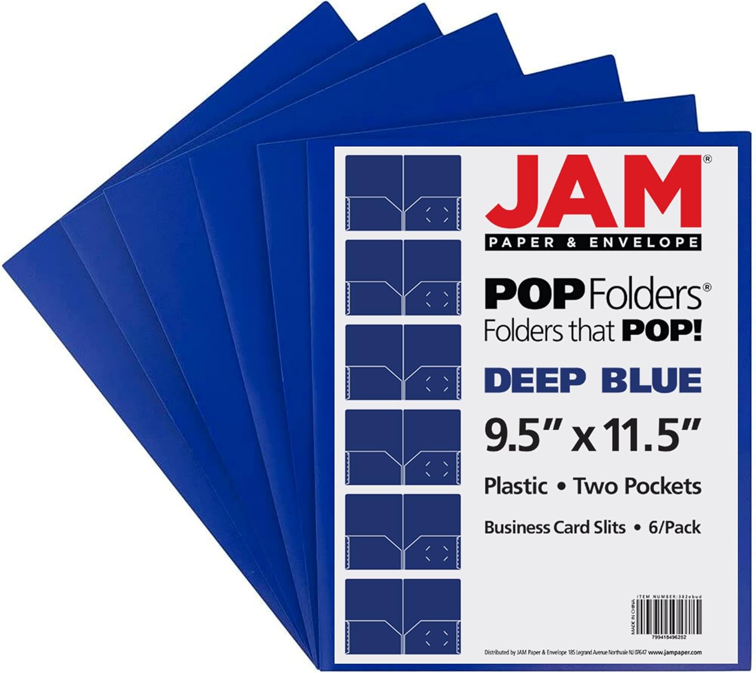 JAM Paper Plastic 2-Pocket POP Folders