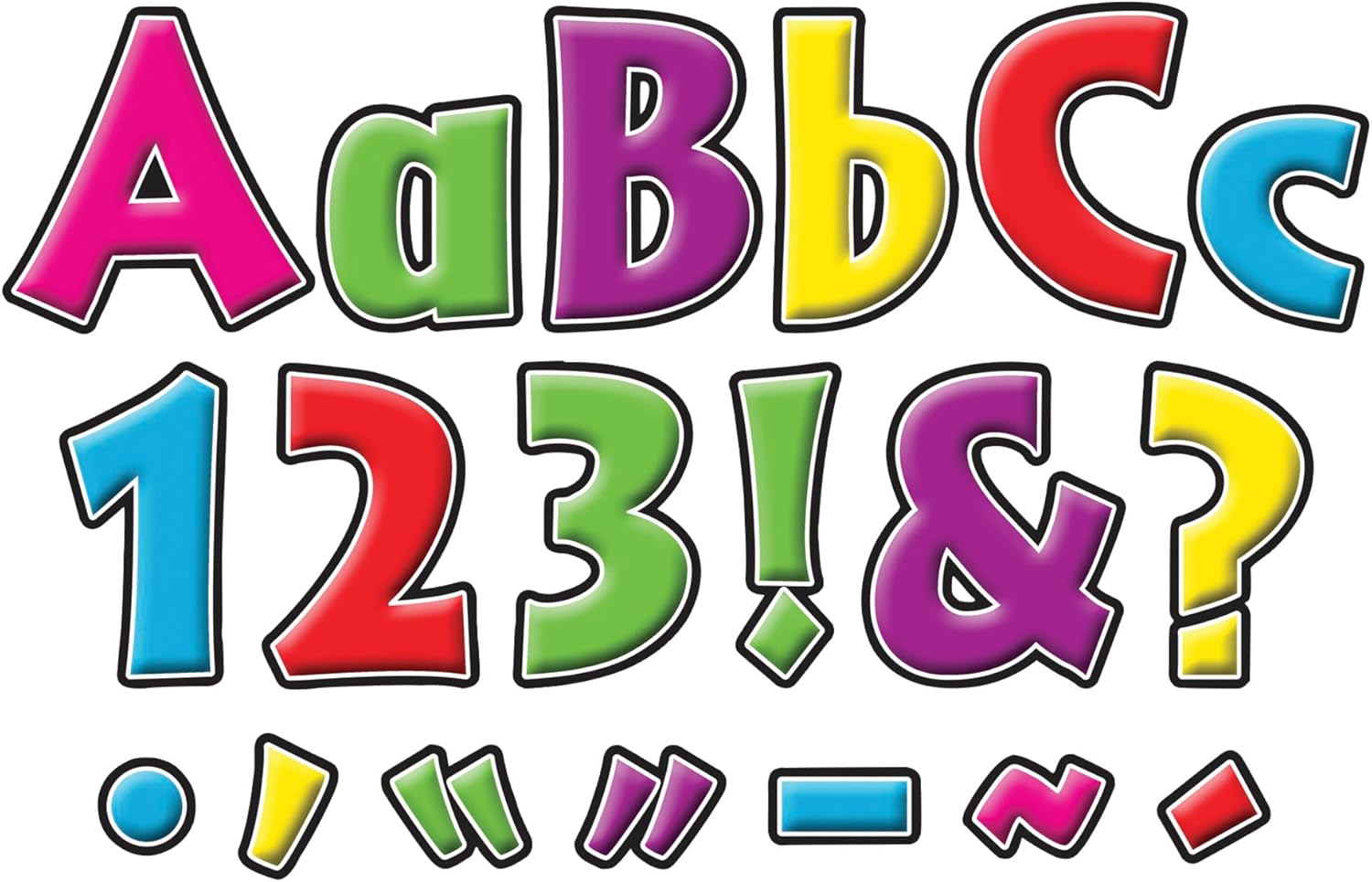 BARKER CREEK Letter Pop-Outs, 2" Die-Cut Cardstock Letters, Set of 676